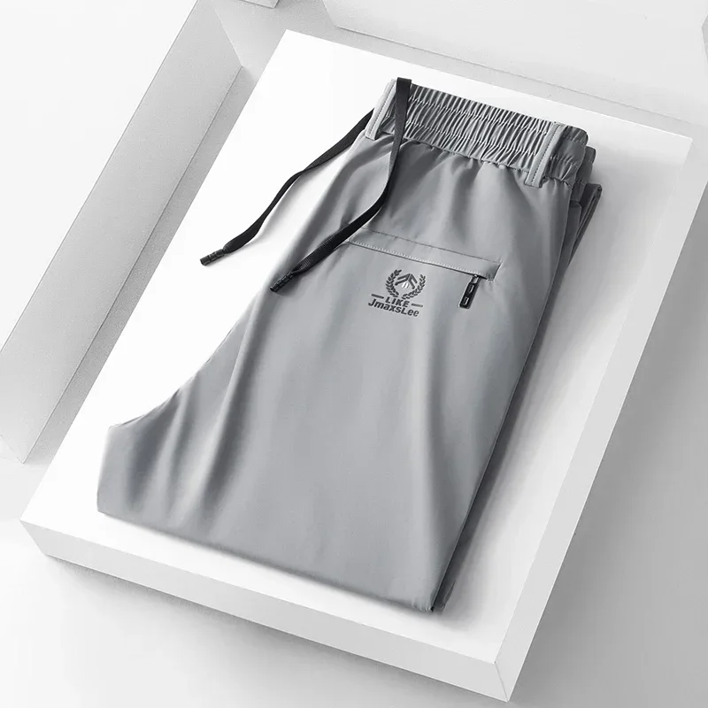 Streetwear Brand Pants - 2024 sommer Weiche Eis Seide Stoff
